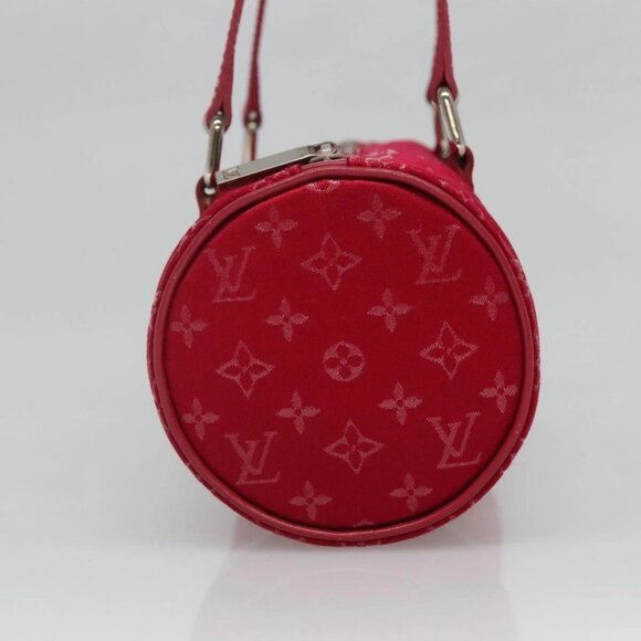 LOUIS VUITTON Monogram Satin Little Papillon Hand Bag Pink M92353 LV Auth - Picture 3 of 16